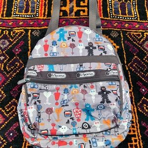 LeSportsac Robot Patterned Mini Backpack